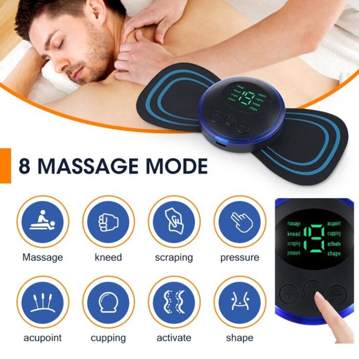 Mini Massageador e Estimulador Elétrico Para Alívio Da Dor