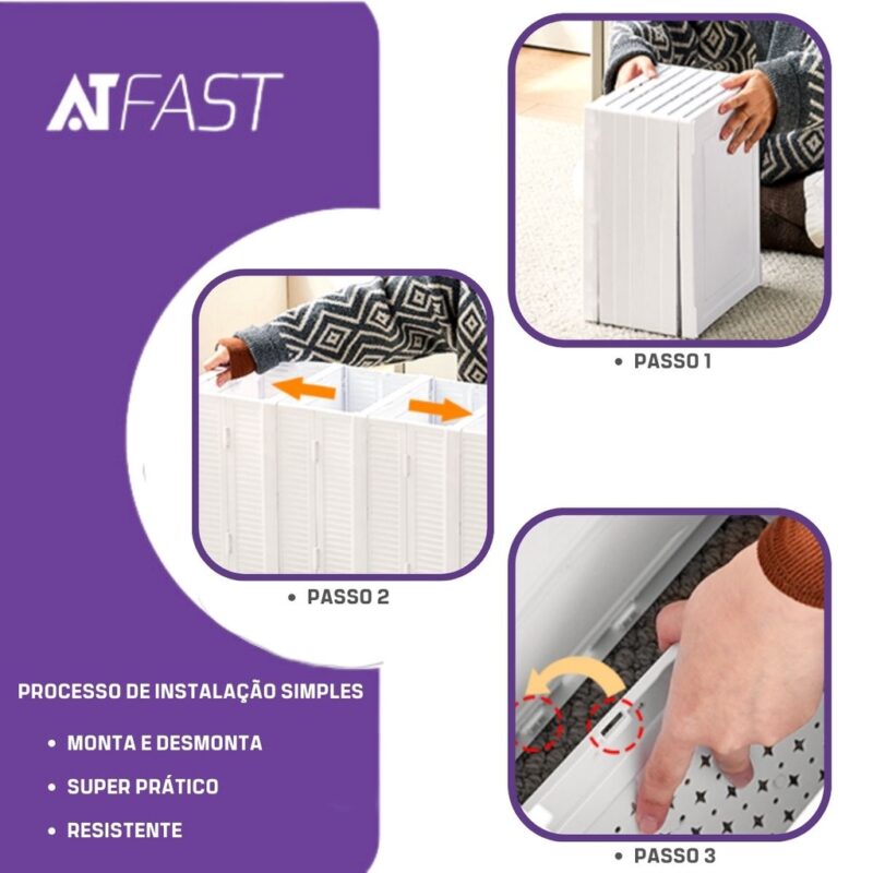 Sapateira Vertical - 6 Andares, Armário Organizador Portátil Dobrável