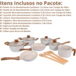 Jogo de Panelas 10 Peças Premium Indução Revestimento Cerâmico