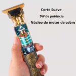 Máquina Profissional Dragão, Sem Fio, Cabelo, Barba e Pezinho, Personalizada Com Limitador Lâmina Ajustável