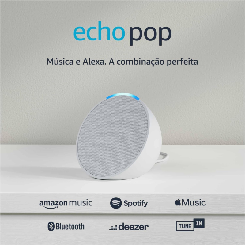 Echo Pop | Smart speaker compacto com som envolvente e Alexa