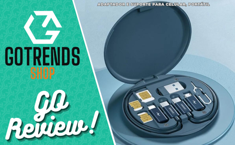 Go Review – Adaptador e Suporte Universal para Celular: Portátil, Dobrável e Completo para Conectividade e Praticidade em Qualquer Lugar!