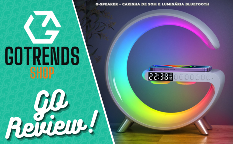 Go Review – G-Speaker: Caixa de Som Bluetooth com Luminária LED RGB e Carregador Sem Fio, Som Imersivo e Estilo Moderno!