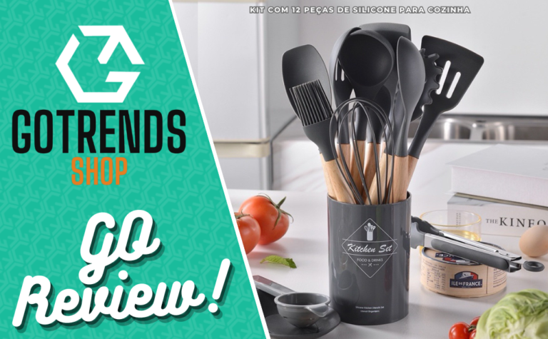 Go Review – Jogo de Utensílios de Cozinha 12 Peças: Silicone Resistente com Cabos de Madeira e Suporte Elegante para uma Cozinha Elegante!