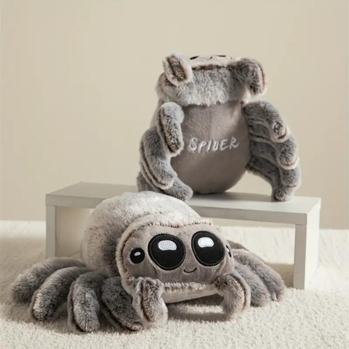Pelúcia de aranha, brinquedo macio e fofo, presente perfeito para decorar no Halloween